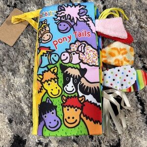 Colorful Baby Cloth Book with Animal Tails